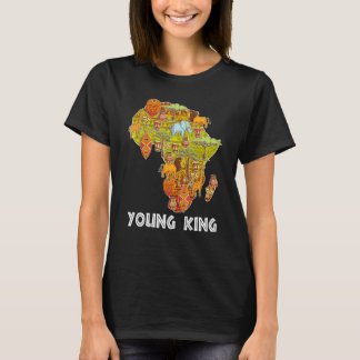 Camiseta Novo Rei Africano Pequeno Rei Negro História Mês