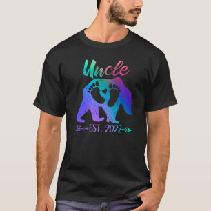 Camiseta Novo Tio Bear Est 2022 Anúncio de Bebê Niece Ne