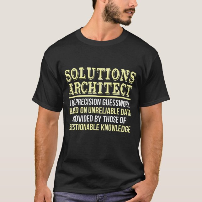 Camiseta Novo trabalho de definição de arquiteto de soluçõe (Frente)