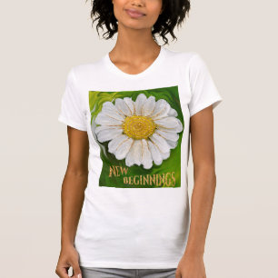 Camiseta Novos começos - Poder das flores margaridas