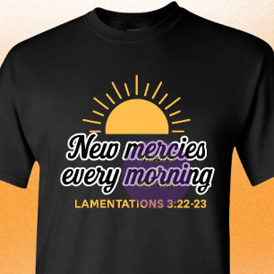 Camiseta Novos Compaixões todas as manhãs - Cristão