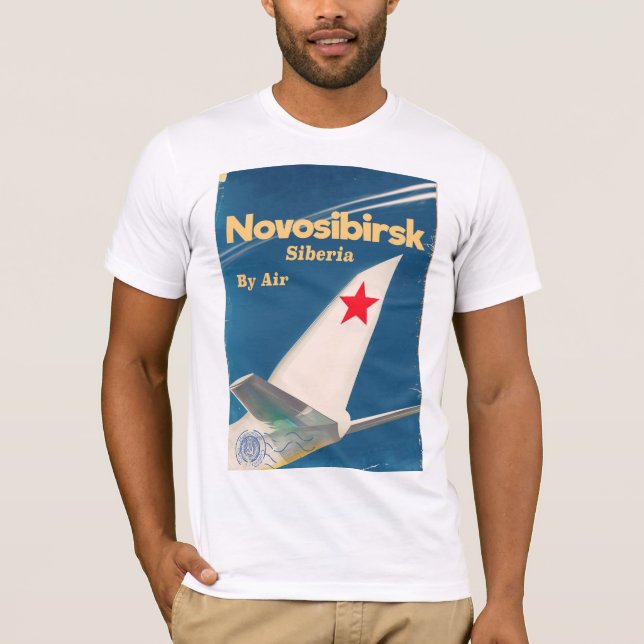 Camiseta Novosibirsk Siberia soviet union poster (Frente)