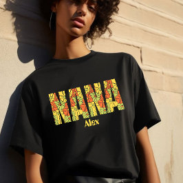 Camiseta now grandma nana nanny mimi gigi floral