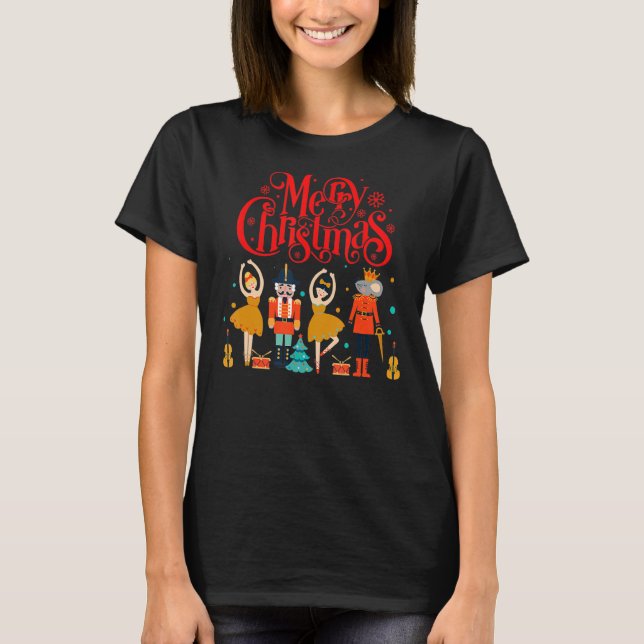 Camiseta Noz-cracker Merry Xmas Sugar Plum Fairy Nutcracker (Frente)