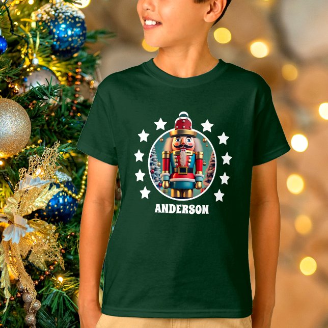 Camiseta Noz-cracker Natal Personalizado Kids Green (Criador carregado)
