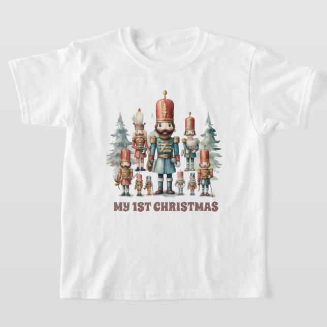 Camiseta Noz-craqueador de aquarela de Natal esfestivo adic (Postura )