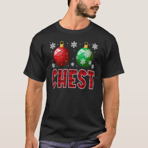 Camiseta Nozes de Natal no Peito Casal Correspondente Casta