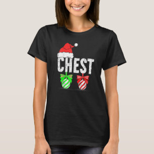 Camiseta Nozes de Natal Peito Casal de Nozes Correspondente
