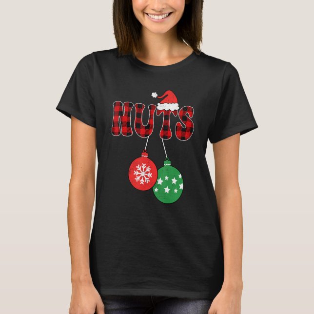 Camiseta Nozes Do Peito Correspondendo Castanhas De Natal C (Frente)