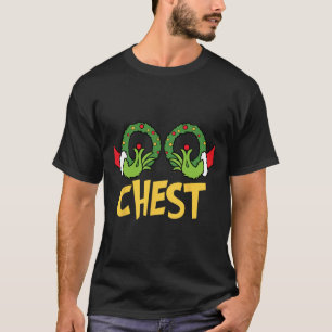 Camiseta Nozes do Peito Natal Diversão Casal Correspondente