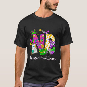 Camiseta Np Enfermeira Praticante Garota Mardi Gras Fofo Mu