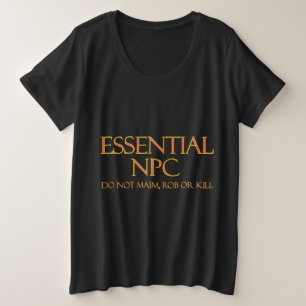 Camiseta NPC essencial Não mire Rob ou RPG engraçado no M