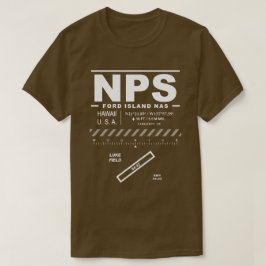 Camiseta NPS da Estação Aérea Naval NAS da Ford Is