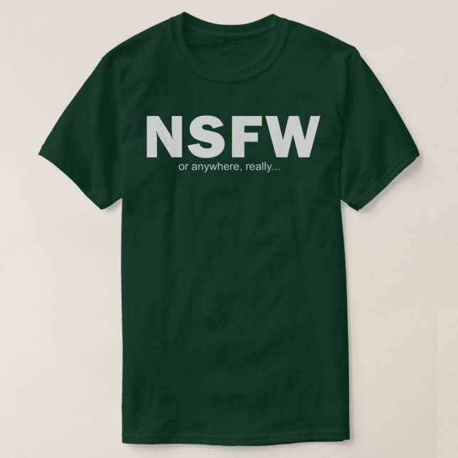 Camiseta NSFW ou em qualquer lugar (Frente do Design)
