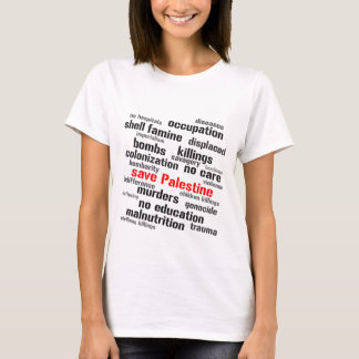 Camiseta nuages de mots sauver Palestine