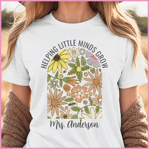 Camiseta Núcleo Floral de Casa Moderna Nome do Professor