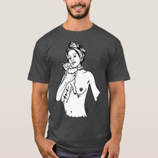 Camiseta NUDEART domesticado pelo gato