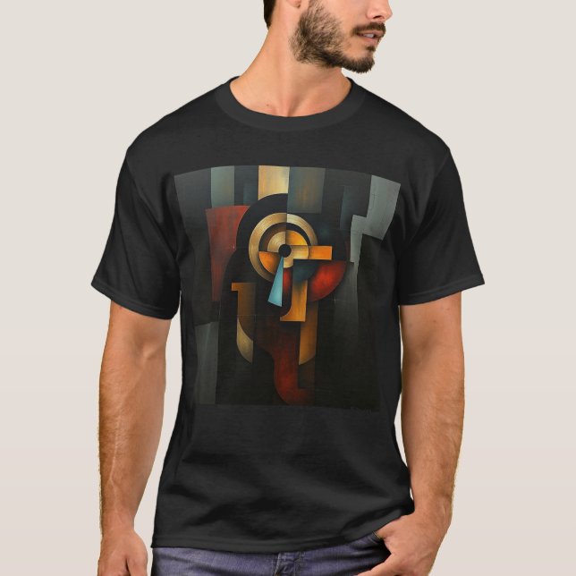 Camiseta NUES Cubist Abstract (Frente)