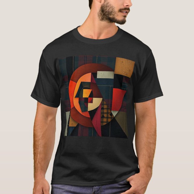 Camiseta NUES Cubist Tartan Abstract (Frente)