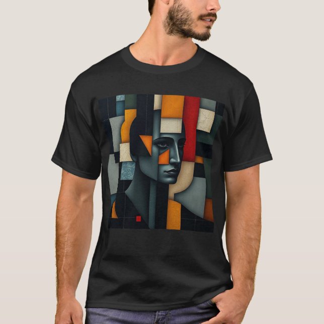 Camiseta NUES Cubista Abstrato 3 (Frente)