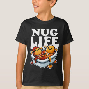 Camiseta Nug Life Funny Chicken Nuggets Em Cartões De Churr