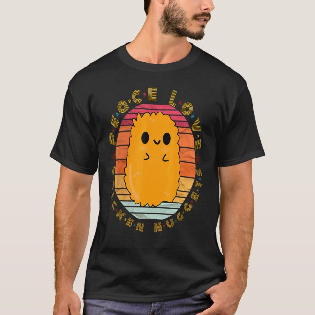 Camiseta Nugget de Frango Certificado  Comida  Nuggets de F (Frente)