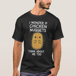 Camiseta Nugget de Frango Frito Nugget de Frango Comida Ráp