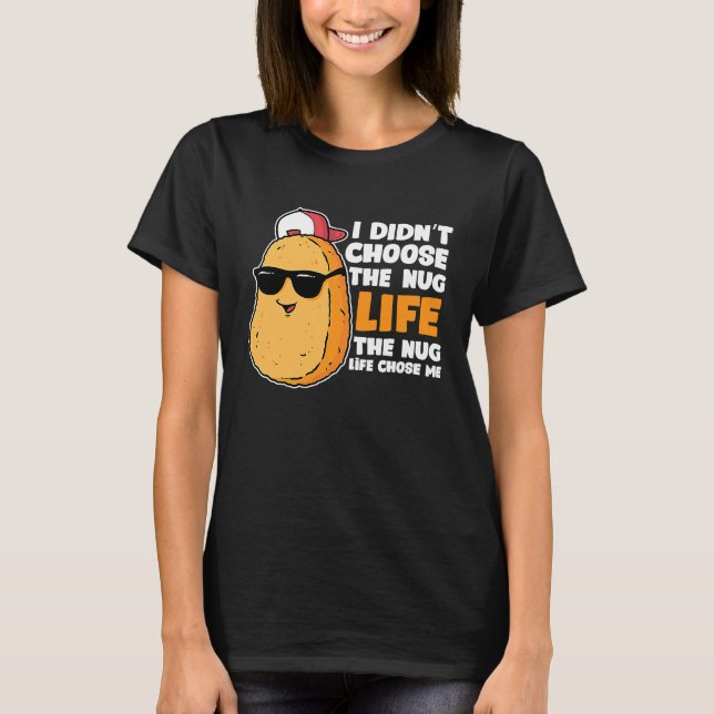 Camiseta Nugget de Frango Não Escolhe Vida de Nuggies Fast  (Frente)