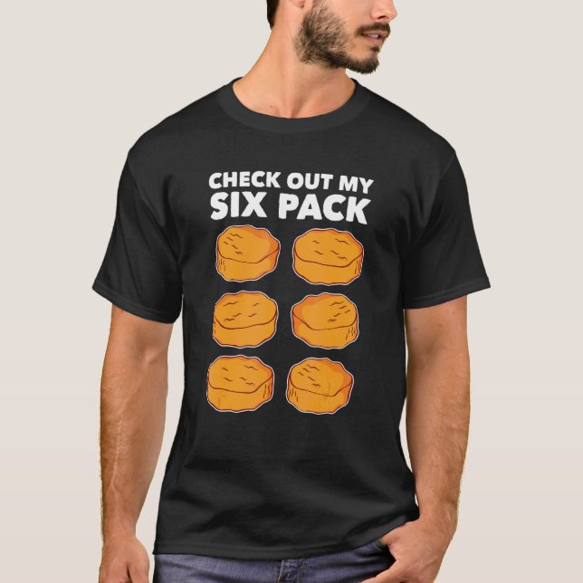Camiseta Nugget Seis Pacotes Nugget  Nuggets de Frango Comi (Frente)