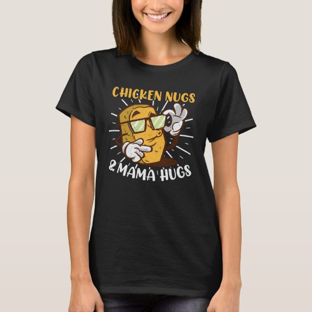Camiseta Nuggets de Frango Abraços da Mamãe Nuggets de Fran (Frente)