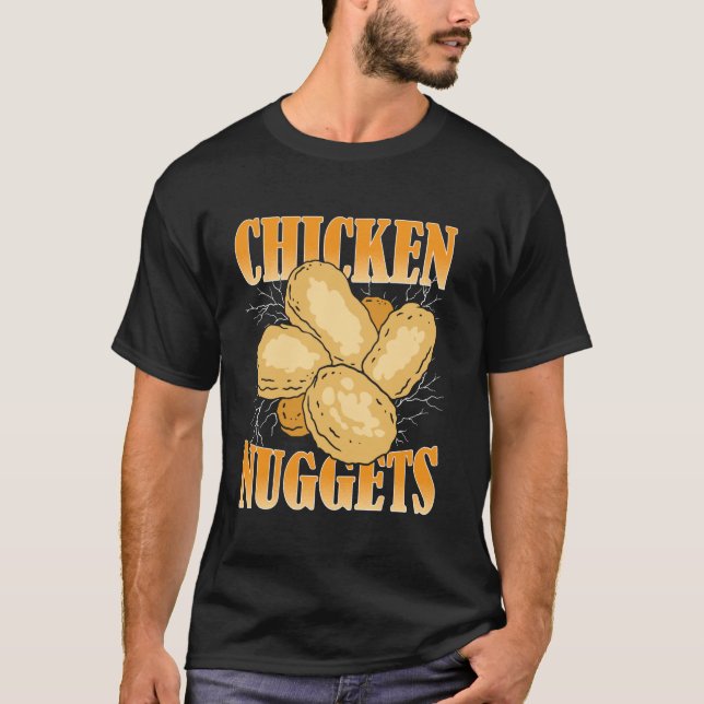 Camiseta Nuggets de Frango Bootleg Rap Estético Nuggets de  (Frente)