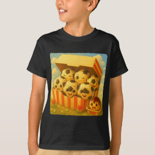 Camiseta Nuggets De Frango Byll De Futebol Fofos Kawaii Eng