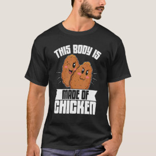 Camiseta Nuggets de Frango Comida Rápida Receita de Comida 
