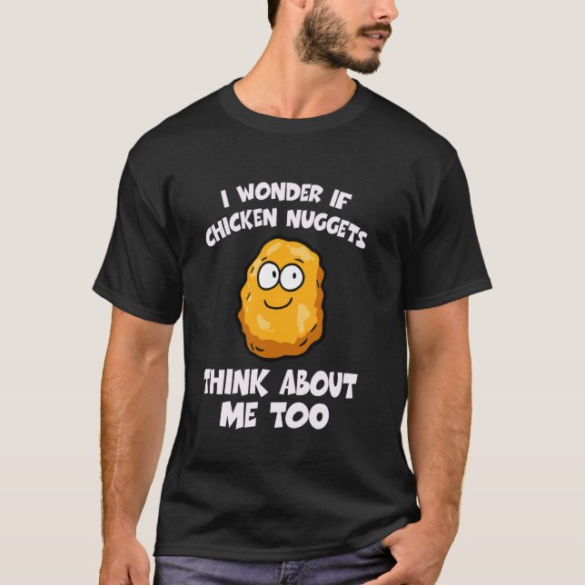 Camiseta Nuggets de Frango Divertidos (Frente)
