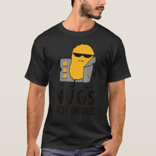 Camiseta Nuggets de Frango Divertidos Nugs Não Drogas