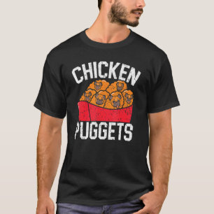 Camiseta Nuggets de Frango Dono Pug Cachorro   Filhote Pata