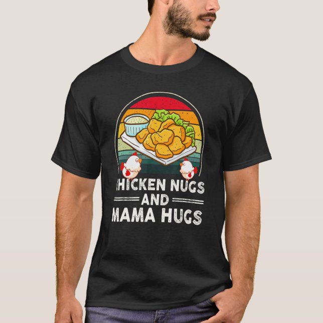 Camiseta Nuggets de Frango e Abraços da Mamãe Nuggets e Bei (Frente)