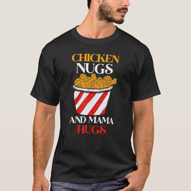 Camiseta Nuggets de Frango e Abraços da Mamãe Nuggets e Bei (Frente)