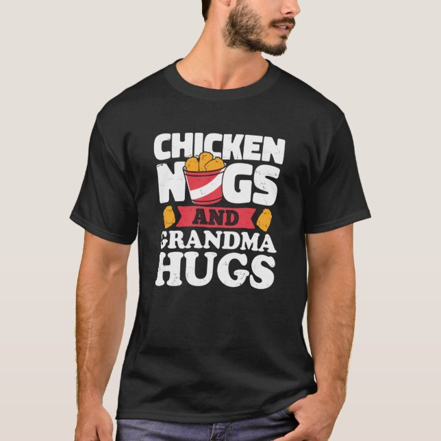 Camiseta Nuggets De Frango E Abraços Da Vovó Nugget De Fran (Frente)