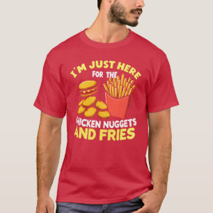 Camiseta Nuggets de Frango e Batatas Fritas Garota de Fast 
