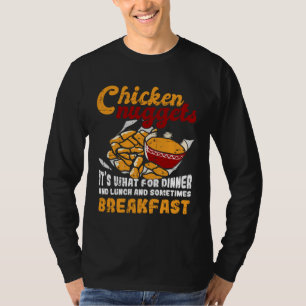 Camiseta Nuggets de Frango É Para Jantar Almoço Café da Man