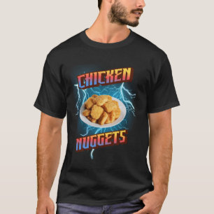 Camiseta Nuggets de Frango Engraçado Heavy Metal, Rap Bootl