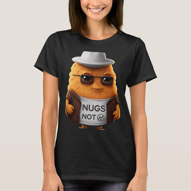 Camiseta Nuggets de frango não (Frente)