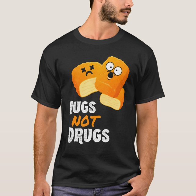 Camiseta Nuggets de Frango Nugs Not Drugs (Frente)