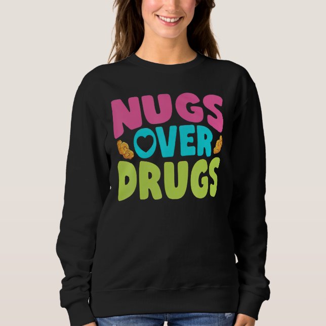 Camiseta Nuggets de Frango Nugs Sobre Drogas Frango Frito R (Frente)