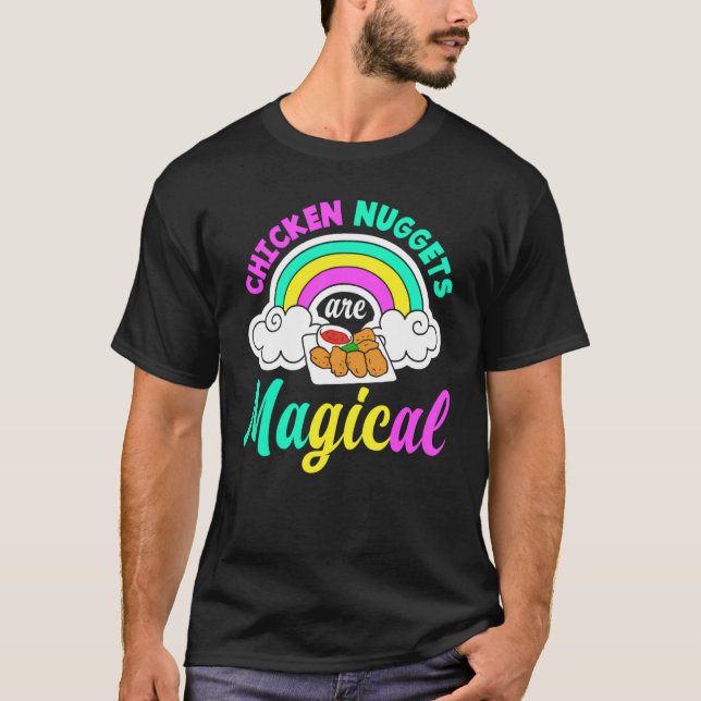 Camiseta Nuggets de Frango São Arco-íris Mágico  Nugget de  (Frente)