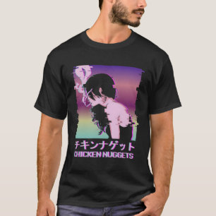 Camiseta Nuggets de Frango Vaporwave Estética Triste Fumand