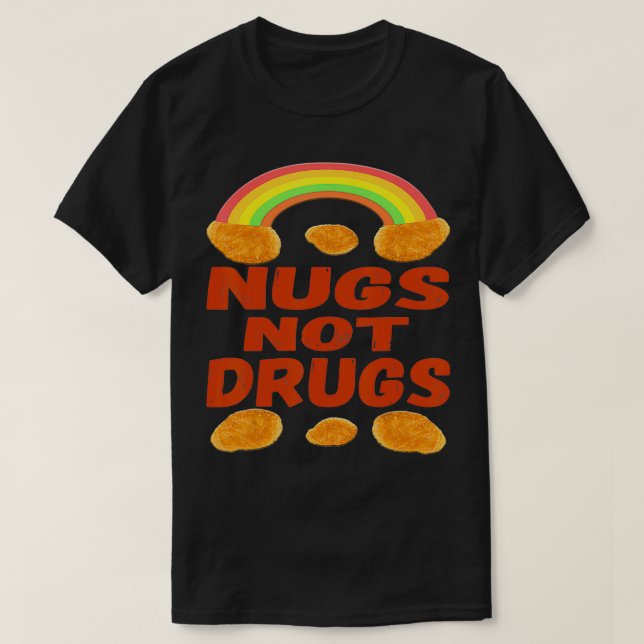 Camiseta Nuggets Engraçados De Frango, Figurino De Comida R (Frente do Design)