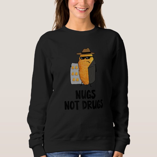 Camiseta Nuggets Não Drogas Frango Engraçado Premium (Frente)