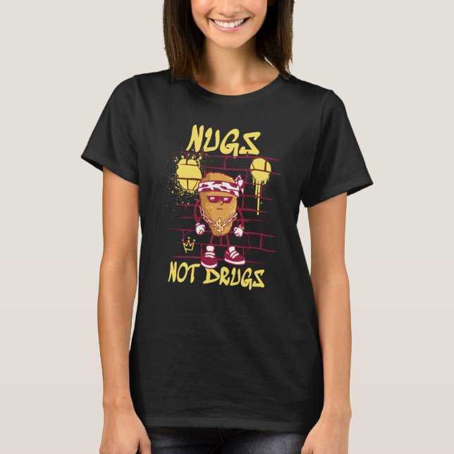 Camiseta Nuggets Não Drogas  Frango Nuggets (Frente)